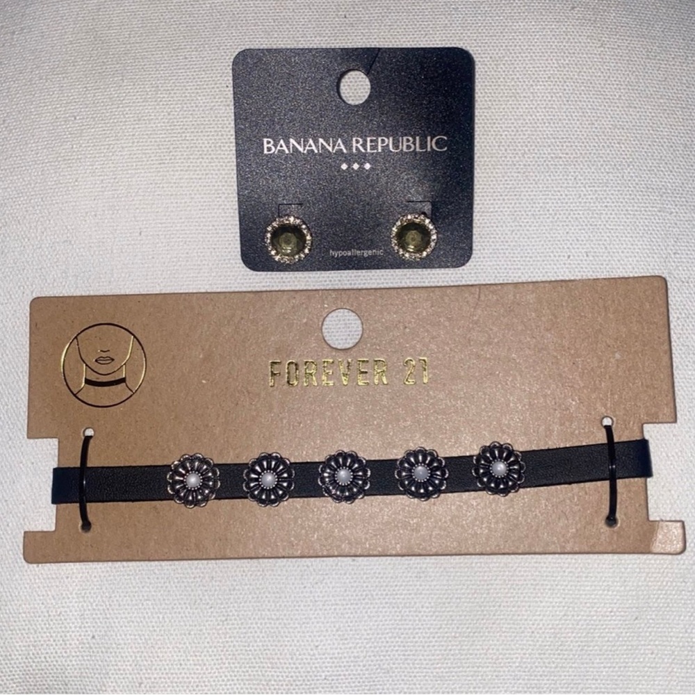 COPY - jewelry choker/earrings set bundle nwt